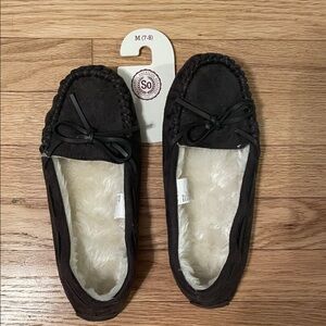 Women's Dark Gray Moccasins